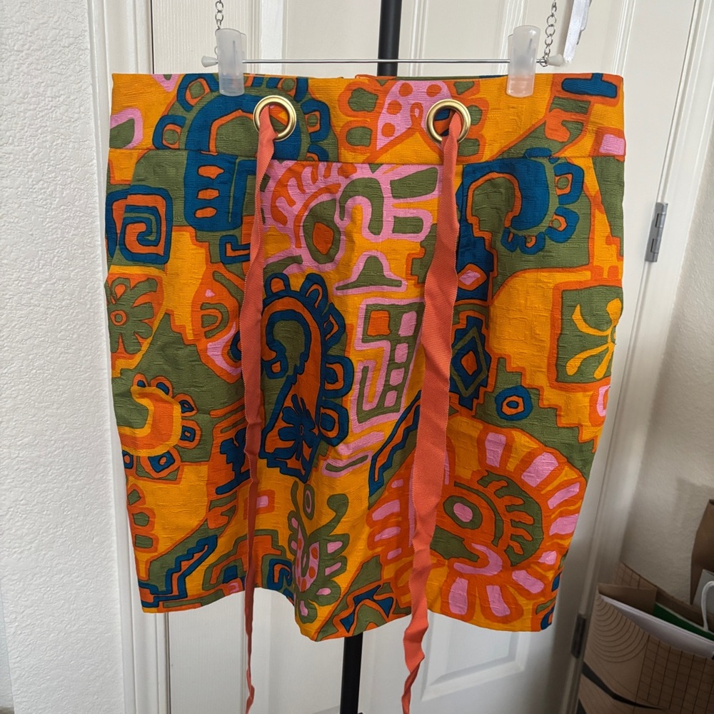Beth Bowley Orange and Blue Skirt
